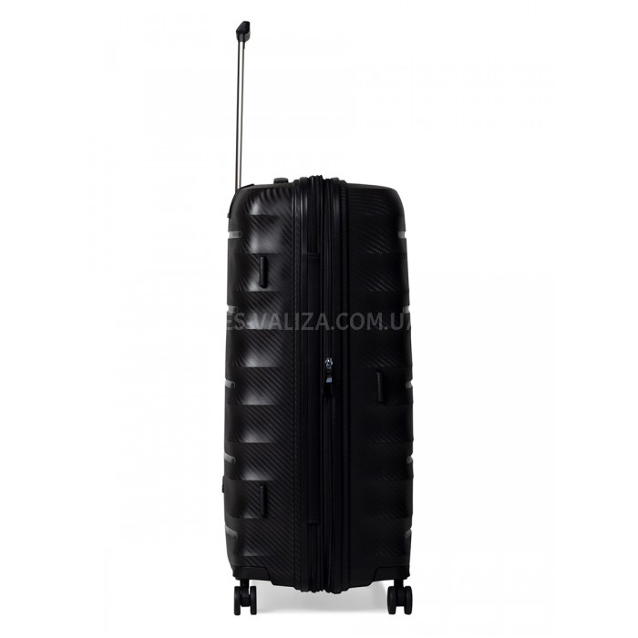 Валіза велика L поліпропілен чорна 77х53х33+5см/133л/4.8кг/Airtex 242, фото 3