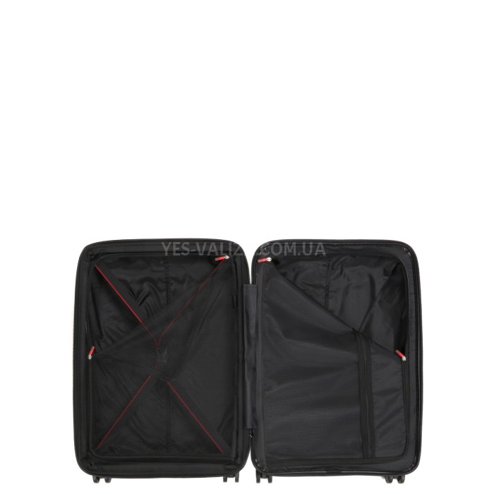 Чемодан средний M полипропилен чёрный 66х46х28+5/89л/3.8кг/Airtex 242, фото 11