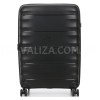Валіза середня M поліпропілен чорна 66х46х28+5см/89л/3.8кг/Airtex 242, фото 15