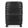 Валіза середня M поліпропілен чорна 66х46х28+5см/89л/3.8кг/Airtex 242, фото 16