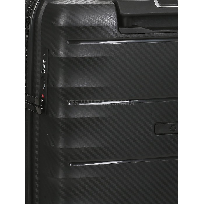 Валіза мала S поліпропілен чорна 55х40х23(+5)см/52л/3.05кг/Airtex 242, фото 14