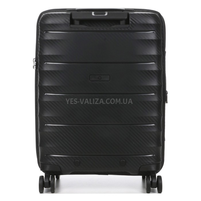Валіза мала S поліпропілен чорна 55х40х23(+5)см/52л/3.05кг/Airtex 242, фото 4