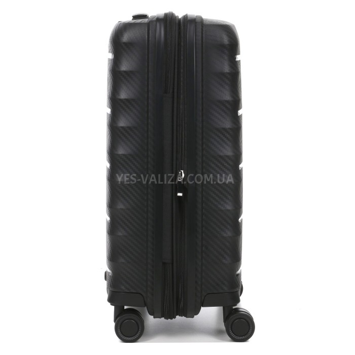 Чемодан малый S полипропилен чёрный 55х40х23+5см/52л/3.05кг/Airtex 242, фото 6