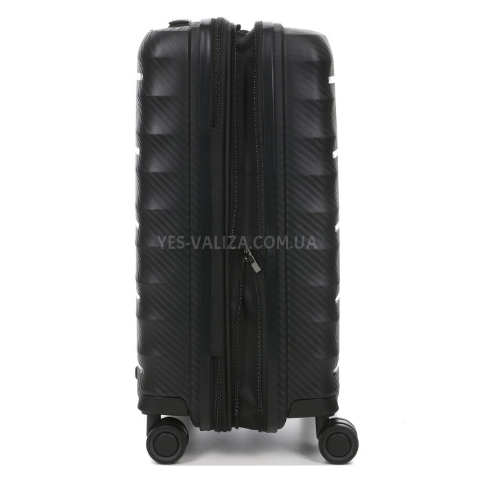 Чемодан малый S полипропилен чёрный 55х40х23+5см/52л/3.05кг/Airtex 242, фото 7