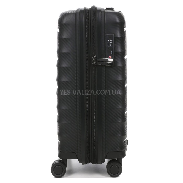 Чемодан малый S полипропилен чёрный 55х40х23+5см/52л/3.05кг/Airtex 242, фото 8