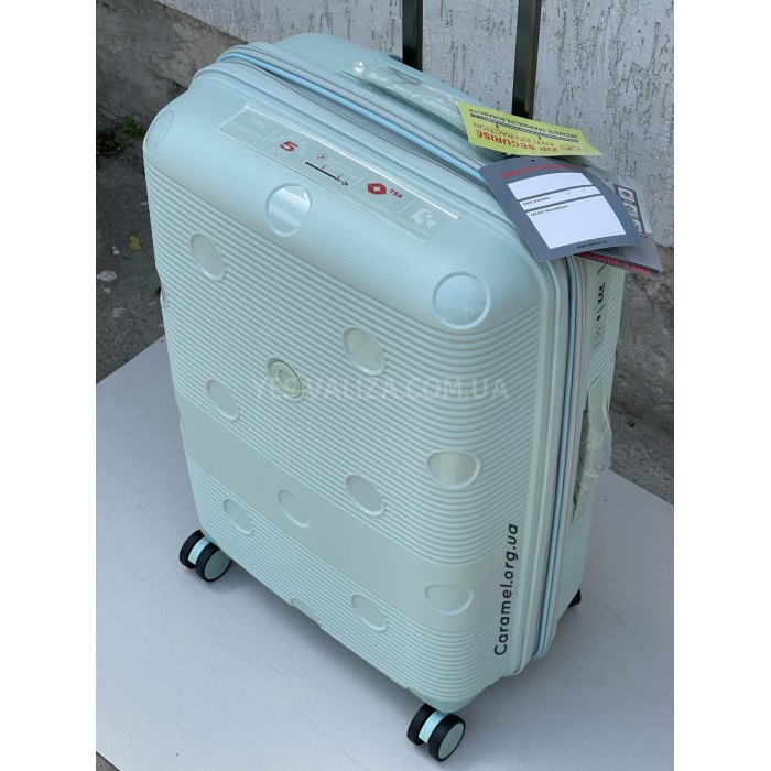 Валіза Airtex середня M поліпропілен зелена 68х46х28(+5)см/90л/3.9кг, фото 5