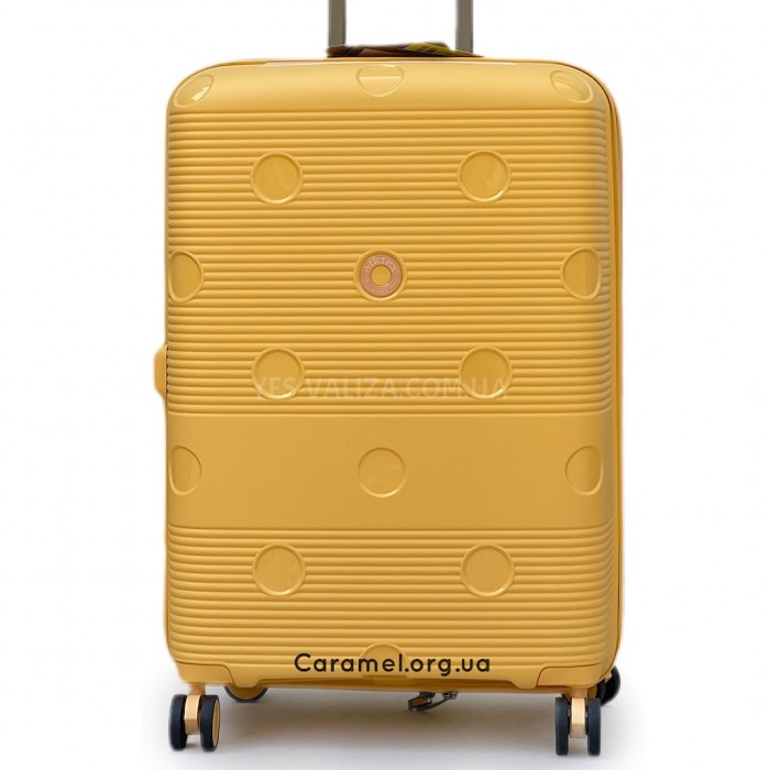 Валіза Airtex середня M поліпропілен жовта 68х46х28(+5)см/90л/3.9кг, фото 2