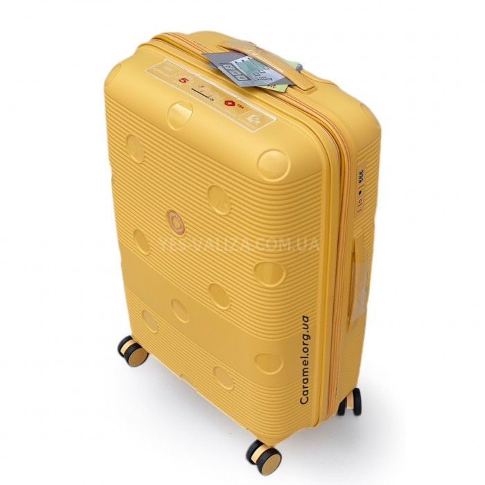 Чемодан Airtex средний M полипропилен жёлтый 68х46х28(+5)см/90л/3.9кг, фото 6