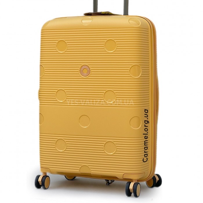 Чемодан Airtex средний M полипропилен жёлтый 68х46х28(+5)см/90л/3.9кг, фото 3