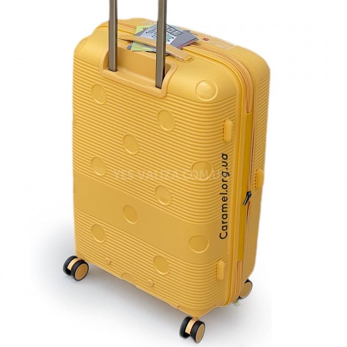 Чемодан Airtex средний M полипропилен жёлтый 68х46х28(+5)см/90л/3.9кг, фото 5
