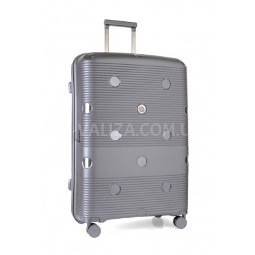 Валіза Airtex велика L поліпропілен сіра 77х52х31(+5)см/130л/4.6кг