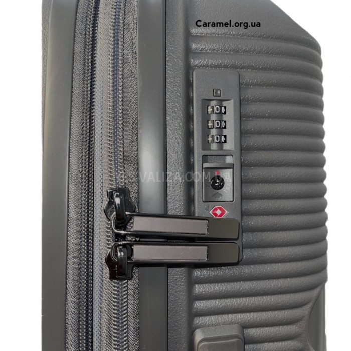 Валіза Airtex середня M поліпропілен сіра 68х46х28(+5)см/90л/3.9кг, фото 7