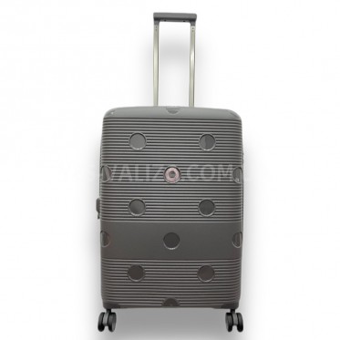 Чемодан Airtex средний M полипропилен серый 68х46х28(+5)см/90л/3.9кг