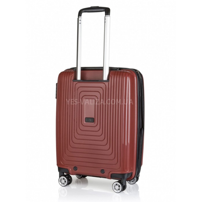 Валіза мала S поліпропілен червона 55х40х25(+5)см/52л/3.2кг/Airtex 241, фото 2