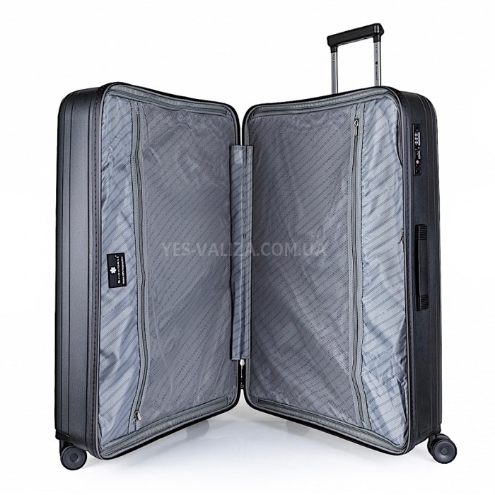 Валіза Snowball велика L поліпропілен чорна 76х52х30см/103л/3.2кг, фото 5