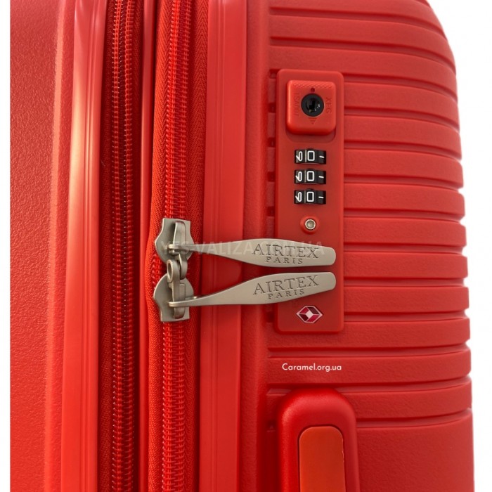 Чемодан Airtex средний M полипропилен красный 65х44х27(+5)см/75л/3.2кг, фото 7