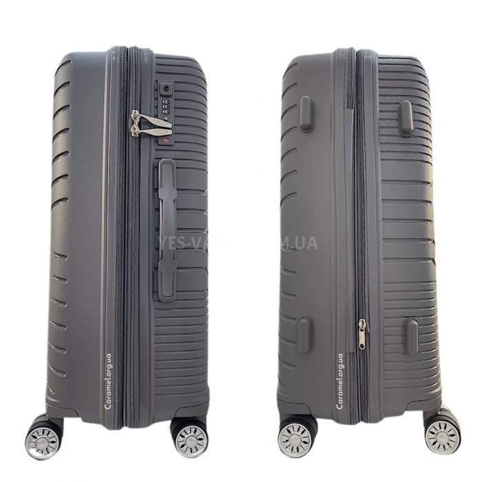 Чемодан Airtex средний M полипропилен серый 65х44х27(+5)см/75л/3.2кг