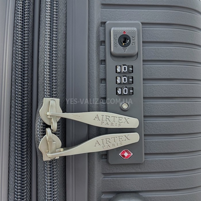 Чемодан Airtex средний M полипропилен серый 65х44х27(+5)см/75л/3.2кг
