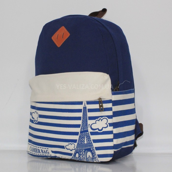 Рюкзак (ручная кладь) ткань синий 40x30x20см/24л/0.5кг/Fly 777, фото 2