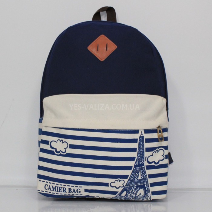 Рюкзак (ручная кладь) ткань синий 40x30x20см/24л/0.5кг/Fly 777, фото 1