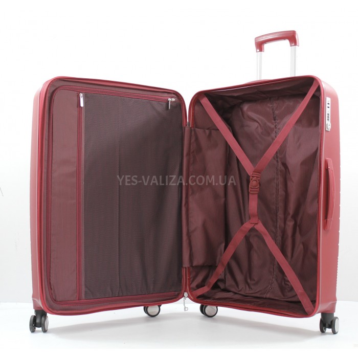 Валіза Snowball велика поліпропілен червона 77х51х31(+5)см/128л/4.1кг, фото 6