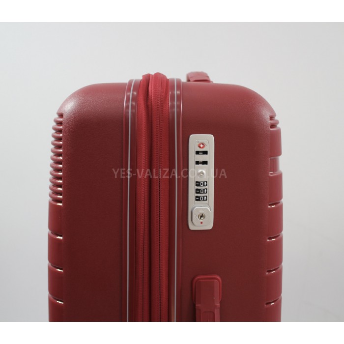 Чемодан средний M полипропилен красный 67х45х27+5см/85л/3.5кг/Snowball, фото 7