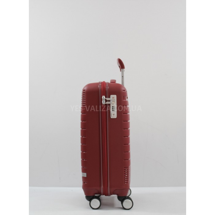Чемодан Snowbal ручная кладь полипропилен красный 55х38х20см/36л/2.6кг, фото 4