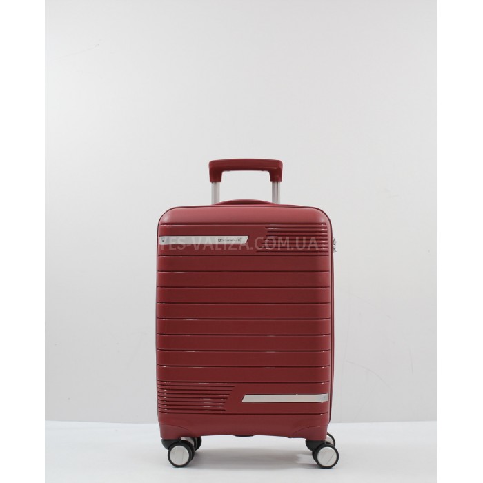 Чемодан Snowbal ручная кладь полипропилен красный 55х38х20см/36л/2.6кг, фото 3