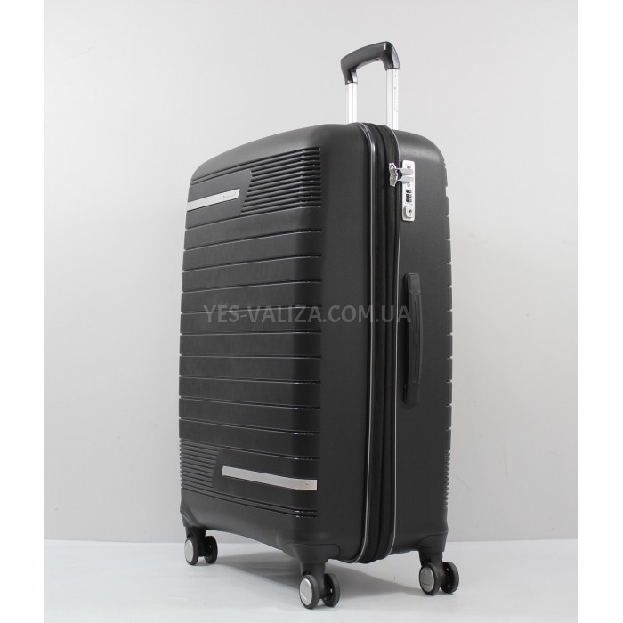 Валіза Snowball велика L поліпропілен чорна 77х51х31(+5)см/128л/4.1кг, фото 2