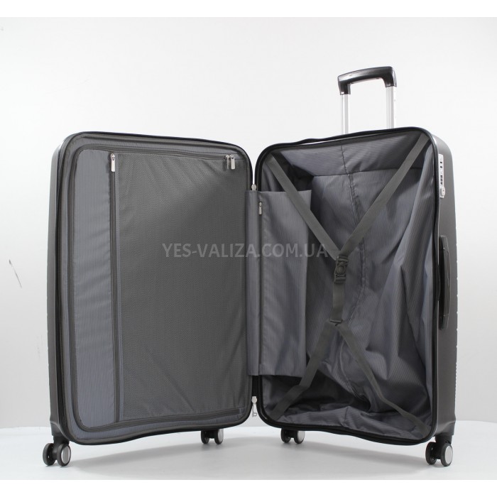 Валіза Snowball велика L поліпропілен чорна 77х51х31(+5)см/128л/4.1кг, фото 6