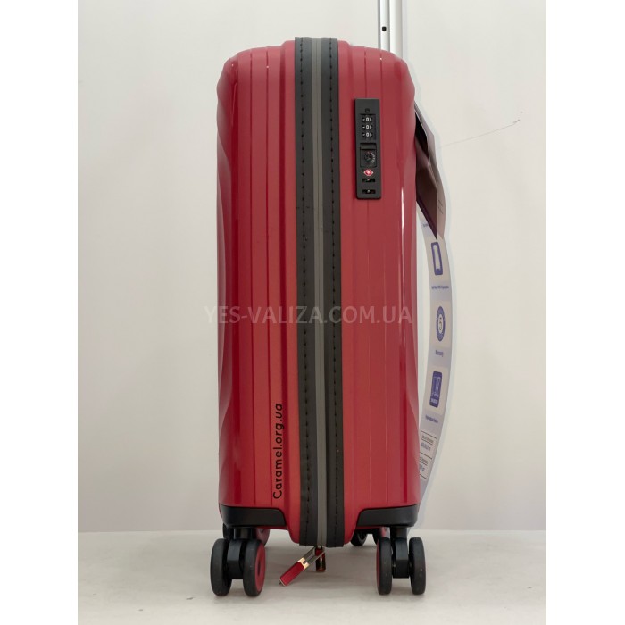 Чемодан ручная кладь S полипропилен красный 54х37х20/35л/2.3кг/Snowbal, фото 4
