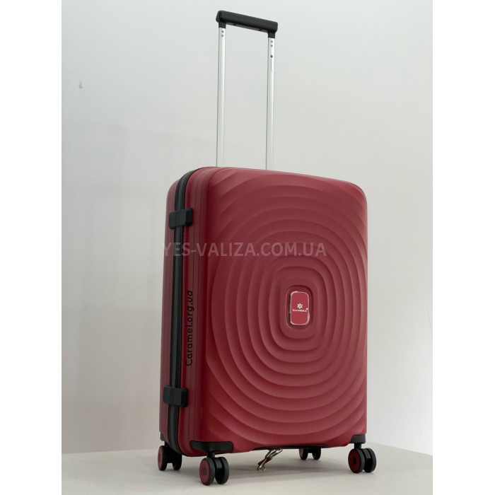 Валіза середня M поліпропілен червона 66х45х27/68л/2.9кг/Snowbal 05203, фото 2