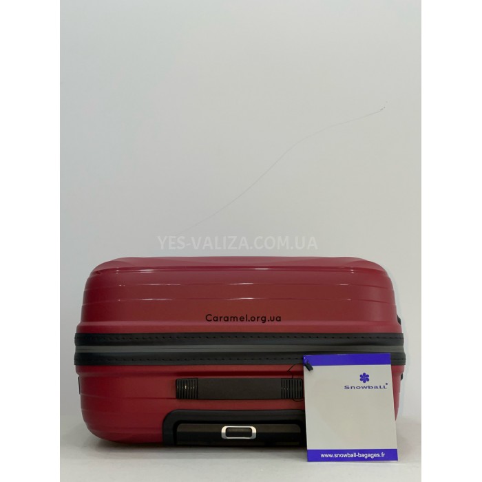 Валіза середня M поліпропілен червона 66х45х27/68л/2.9кг/Snowbal 05203, фото 7
