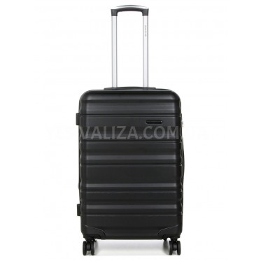 Чемодан Франция средний M чёрный 66х43х26+5см/75л/3.7кг/Worldline 628