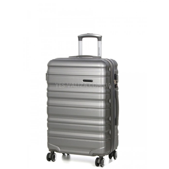 Валіза Франція середня M сіра 66х43х26(+5)см/75л/3.7кг/Worldline 628, фото 2