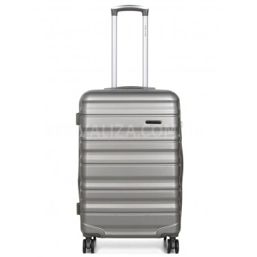 Чемодан Франция средний M серый 66х43х26(+5)см/75л/3.7кг/Worldline 628