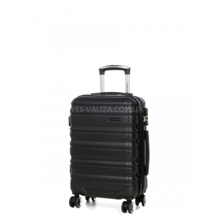Чемодан ручная кладь S чёрный 55х35х20(+5)см/42л/2.8кг/Worldline 628, фото 2