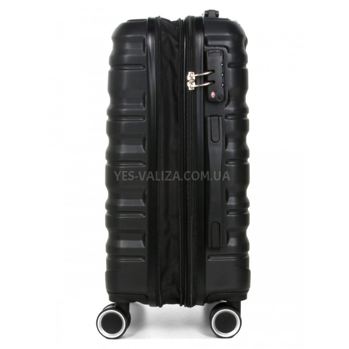 Чемодан ручная кладь S чёрный 55х35х20(+5)см/42л/2.8кг/Worldline 628, фото 5