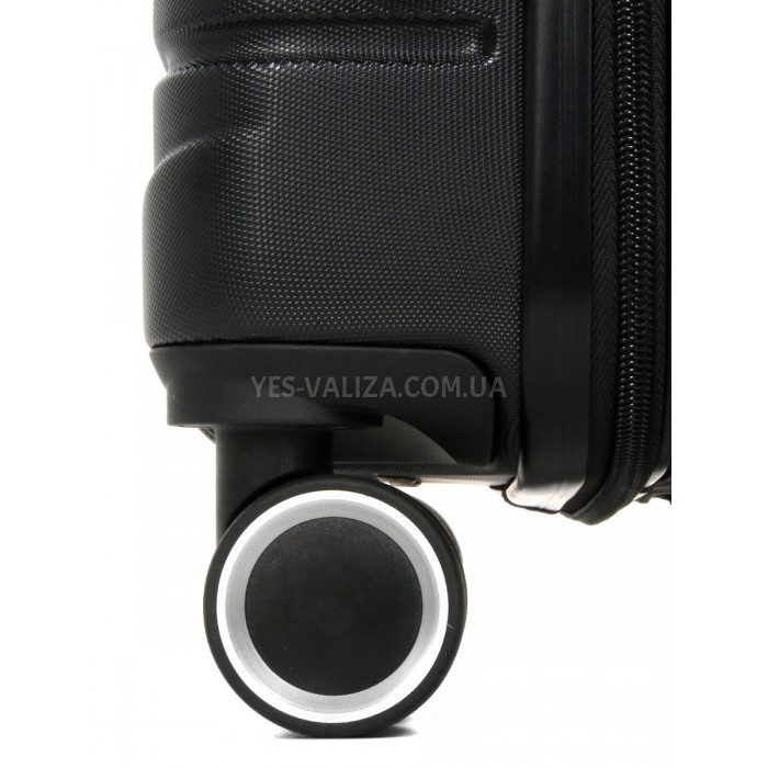 Валіза ручна поклажа S чорна 55х35х20(+5)см/42л/2.8кг/Worldline 628, фото 9