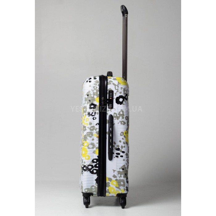 Валіза Airtex середня M полікарбонат біла 67х45х24см/65л/3.6кг, фото 3