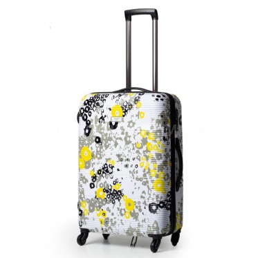 Валіза Airtex середня M полікарбонат біла 67х45х24см/65л/3.6кг