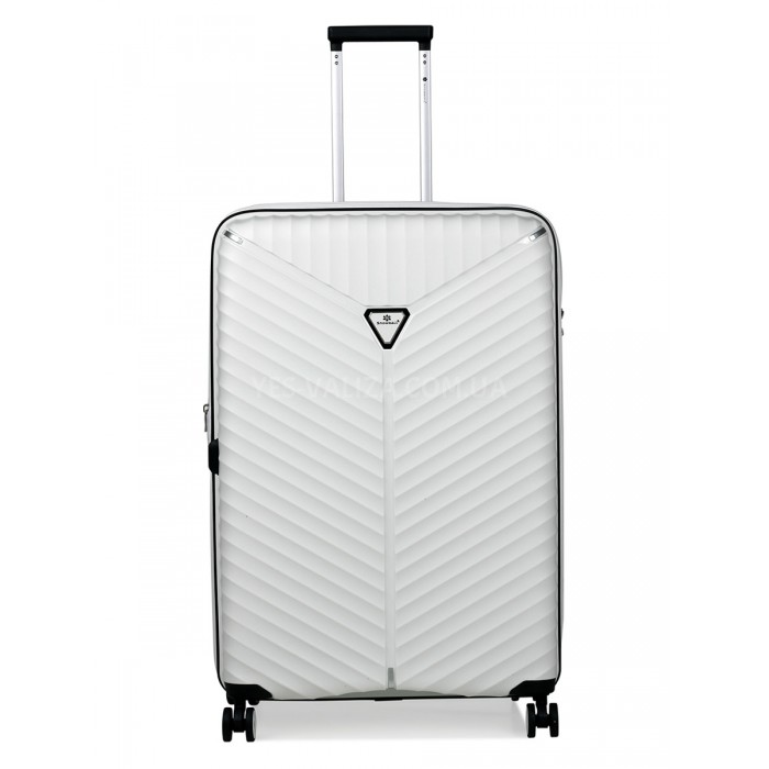 Валіза велика L поліпропілен біла 76х51х31+5/126л/4.4кг/Snowball 05103, фото 2