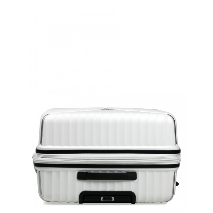 Чемодан большой L полипропилен белый76х51х31+5/126л/4.4кг/Snowbal05103, фото 7