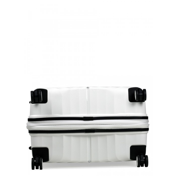 Валіза велика L поліпропілен біла 76х51х31+5/126л/4.4кг/Snowball 05103, фото 8