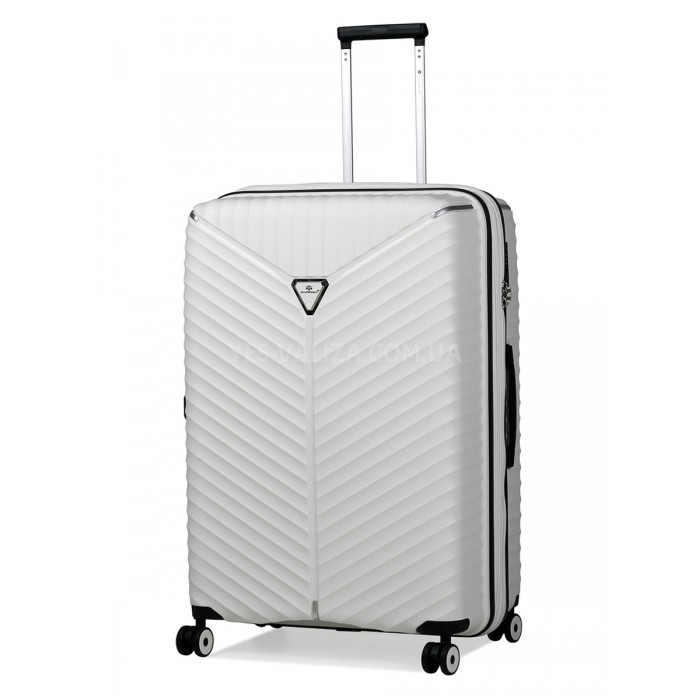 Чемодан большой L полипропилен белый76х51х31+5/126л/4.4кг/Snowbal05103, фото 1