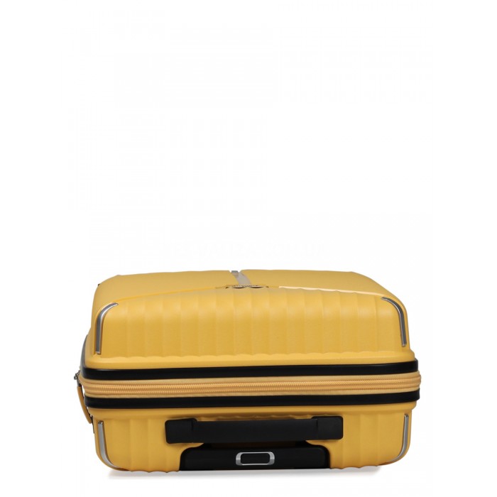 Чемодан малый S полипропилен жёлтый 55х36х20/36л/2.8кг/Snowball 05103, фото 6