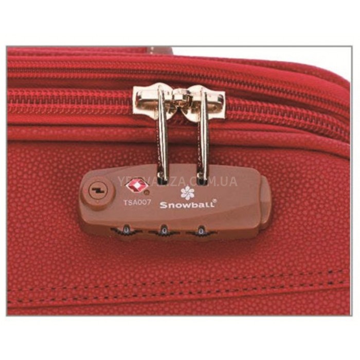 Чемодан Snowball большой L экокожа красный 79х46х28(+5)см/107л/4кг, фото 4