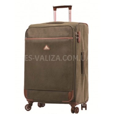 Чемодан Snowball большой L экокожа зелёный 79х46х28(+5)см/107л/4кг