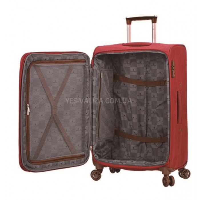 Чемодан Snowball ручная кладь S экокожа красный 55х37х20см/35л/2.5кг, фото 5