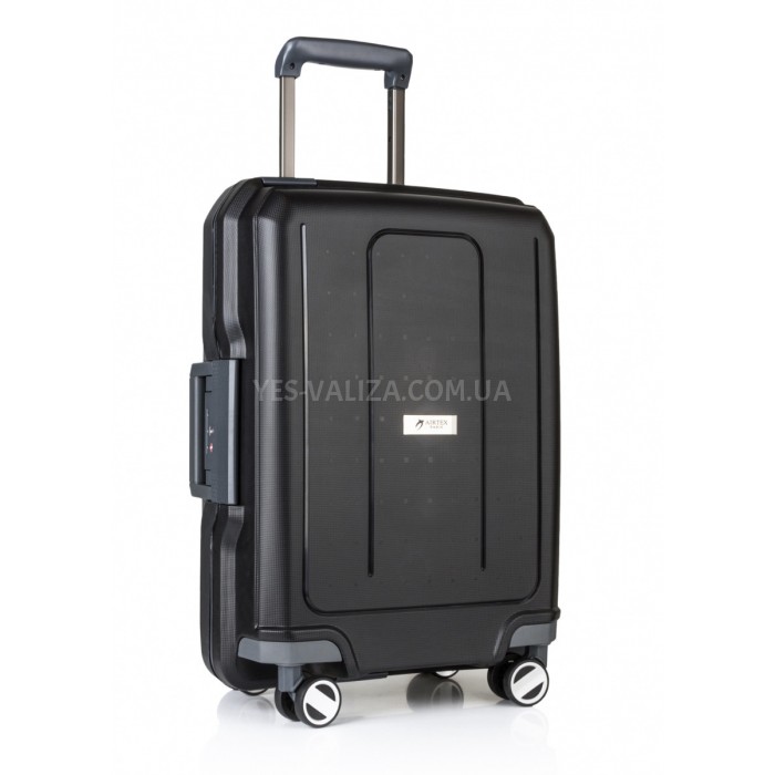 Валіза ручна поклажа S поліпропілен чорна 55х40х20/38л/3.1кг/Airtex226, фото 1